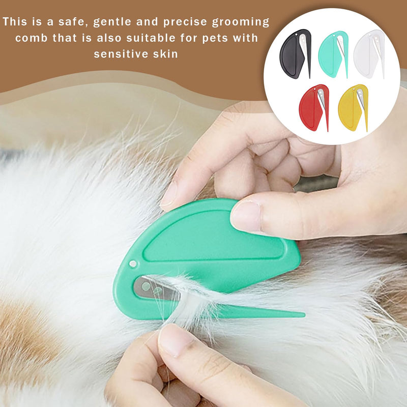 Detangling knife cat, open knot comb 5 pieces, detangling dog, pet knotting comb, pet detangling knife with steel blade, grooming knotter, perfect for removing tangles - BeesActive Australia