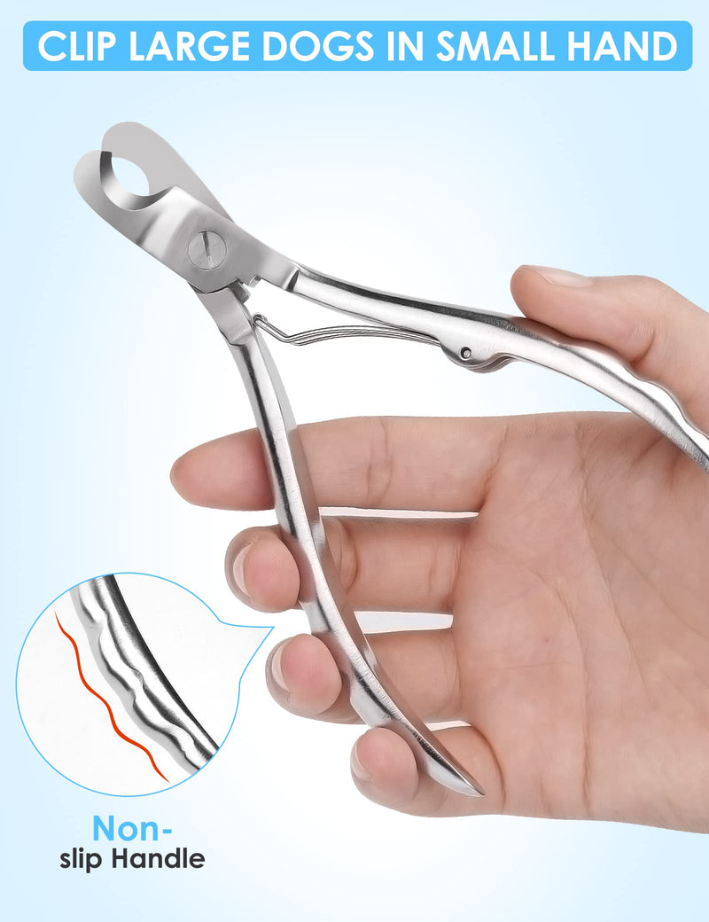 Gobeigo Upgrade Wide Open Dog Nail Clippers for Large Dogs Cut Like Butter, Heavy Duty Dog Nail Trimmer Full Metal Razor Sharp Professional for All Dogs Cats with Thick Toenail - BeesActive Australia