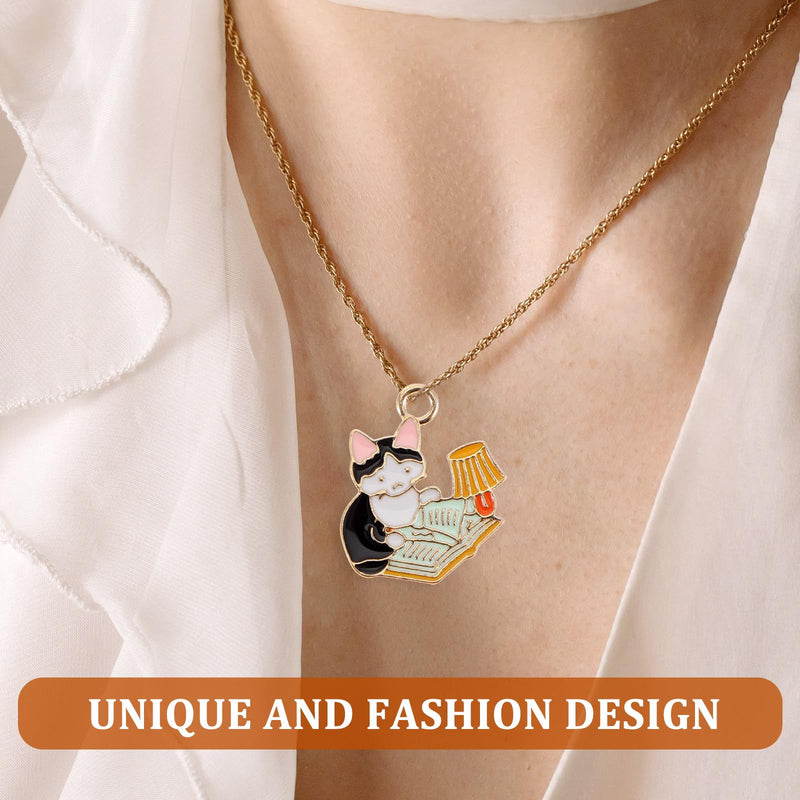 VALICLUD Pack of 20 Metal Cat Charms Enamel Cat Design Pendant Cartoon Kitty Pendant Alloy Animal Pendant Hanging Charms for Jewelry Making DIY - BeesActive Australia