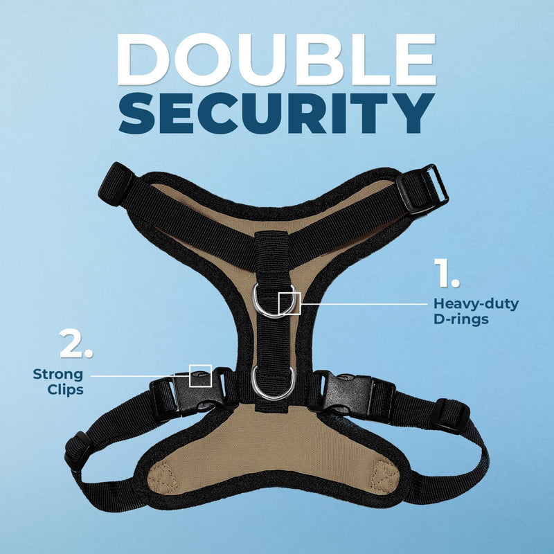 Voyager Step-in Lock Pet Harness - All Weather Mesh, Adjustable Step in Harness for Cats and Dogs by Best Pet Supplies - Army/Black Trim, S Harness (Army/Black Trim) S (Chest: 15 - 18") - BeesActive Australia