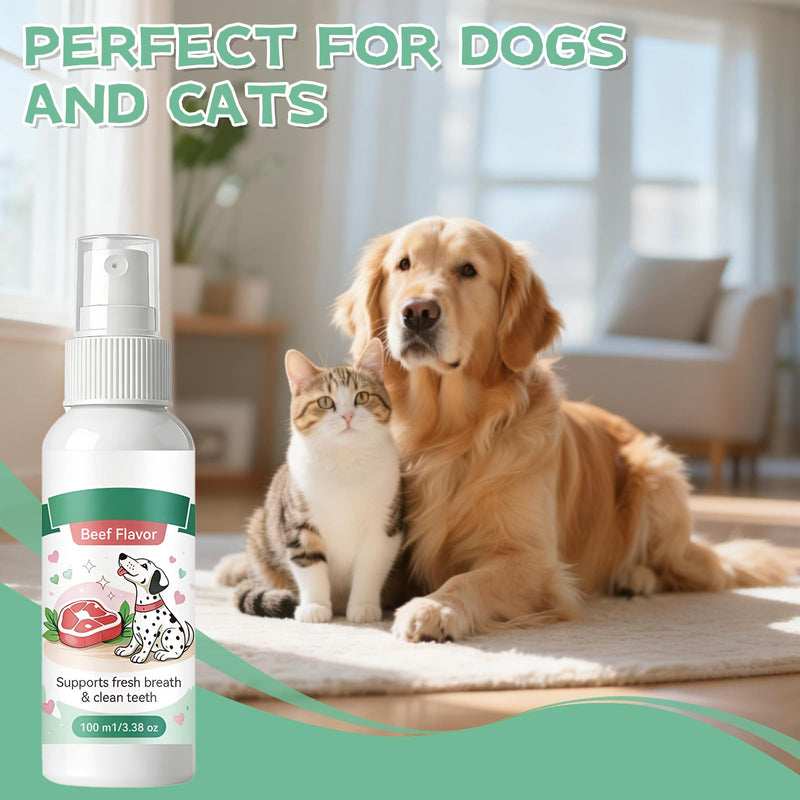 2Pcs Dog Dental Care Spray,Dentaclean Spray for Dogs,Dental Formula Water Additive for Dogs,Fresh Breath & Teeth Care for Your Pet