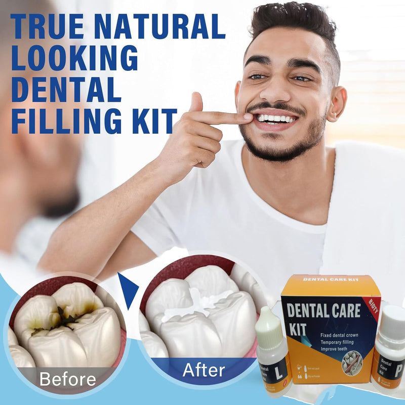 Dental Dental Restoration kit Zinc Oxide Eugenol Cement, Temporary Fixed Crown and Bridge, Tooth Repair Set,Care kit,