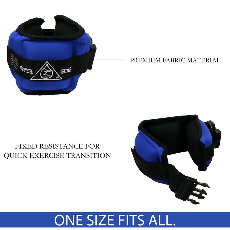 Water Gear Micro Buoyancy Cuff - Aqua Aerobics Fitness Gear Bands for Ankle and Wrist - Swimming Pool Workout - Exercise Equipment Adjustable Ankle and Wrist Bands for Men and Women - BeesActive Australia