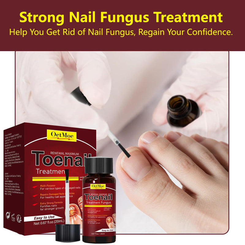 Toenail Fungus Treatment Extra Strength, Nail Fungus Treatment for Yellow, Thick, Discolored, Broken Nails, Ultimate Fungal Nail Repair, Make Nails Look Healthier Stronger, 2 Bottles - BeesActive Australia