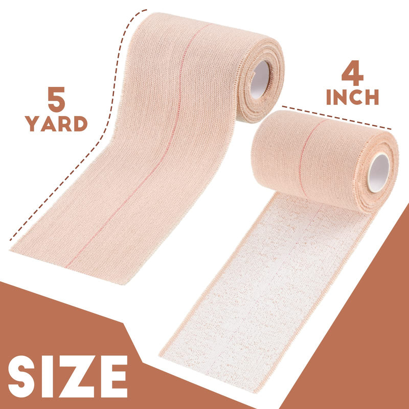 8 Rolls Elastic Adhesive Bandage Tape Medical Bandage Wrap Athletic Tape Sports Tape Flexible Stretch Skin Tape Bandages Strips for Ankle, Knee, Wrist Sprains Animal Pets (4 Inch x 5 Yard) 4 Inch x 5 Yard - BeesActive Australia