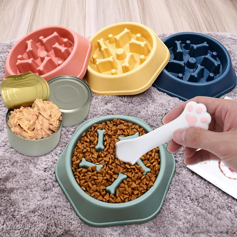 Molain 2 PACK Dog Cat Food Spoon, Silicone Cat Food Spoon for Wet Food, Cat Food Spatula with Can Opener, Cat Spoons for Wet Food, Reusable Cat Spoon for Dog Cat Canned Food (White, Gray) - BeesActive Australia