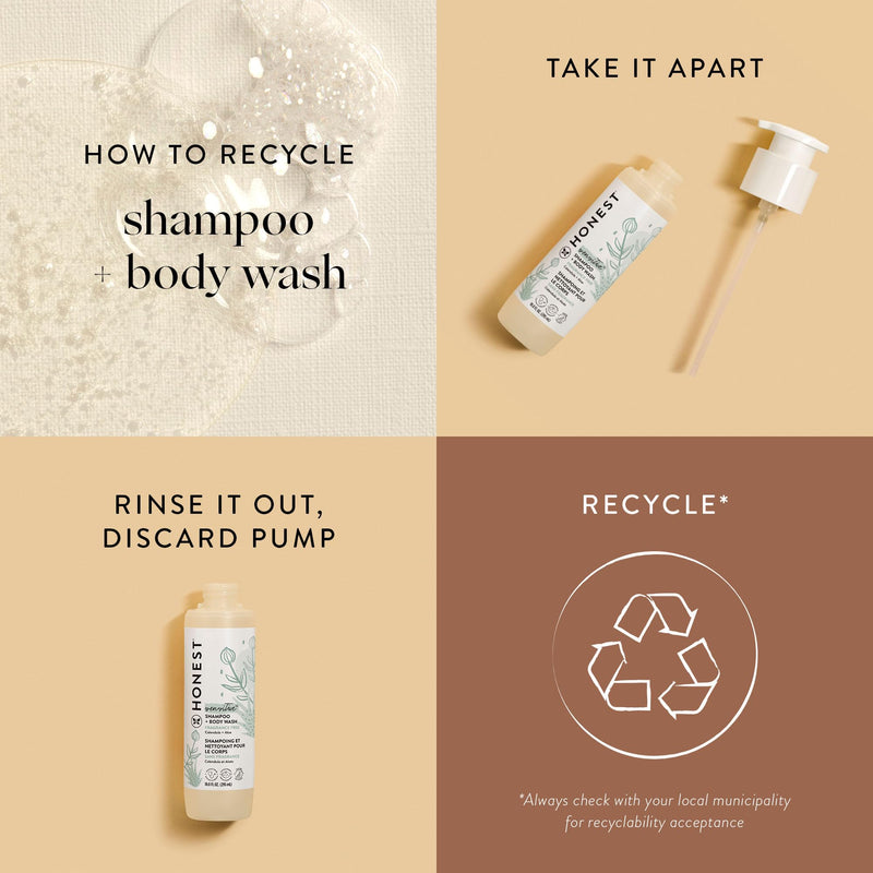 The Honest Company 2-in-1 Cleansing Shampoo + Body Wash | Gentle for Baby | Naturally Derived, Tear-free, Hypoallergenic | Fragrance Free Sensitive, 10 fl oz 10 Fl Oz (Pack of 1) - BeesActive Australia