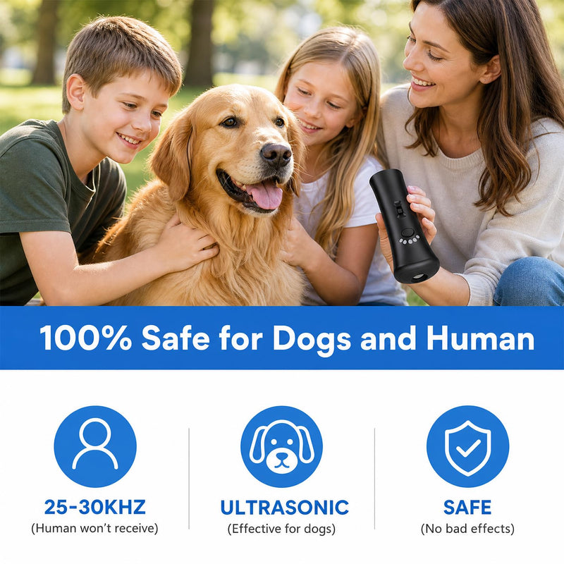 2026 Upgraded Anti Barking Device for Dogs, Ultrasonic Dog Bark Deterrent, Dog Bark Deterrent Devices, Best Anti-Barking Device, 3 Modes Safe Humane Indoor Outdoor Portable Training Tool