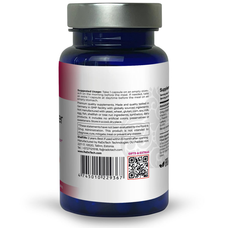 NeuroBooster Brain Supplement, 60 Capsules GMP 60 Count (Pack of 1)