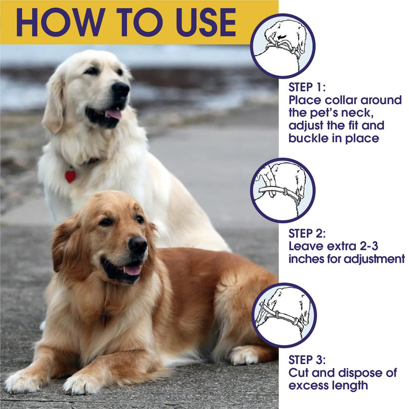 Calming Dog Collar 25 '' - Pheromone Dog Collar Safe Ingredient - Waterproof Calming Collar for Dogs - Dog Calming Collar for Relaxation - Flexible Dog Anxiety Relief Collar