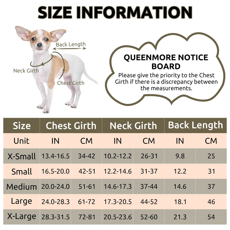 Queenmore Warm Dog Coat, Cold Weather Puffer Dog Coat, Quilting Winter Dog Jacket Ultra Thick Plush Lining with Storage Pockets (Green, Small) Green - BeesActive Australia
