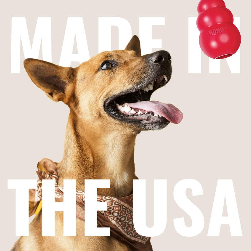 KONG Tug Toy - Dog Supplies for Tug of War - Natural Rubber Dog Toy for Outdoor & Indoor Playtime - for Medium/Large Dogs