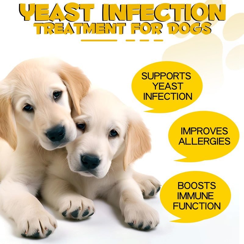 Natural Yeast Infection Treatment for Dogs, Ear Infections & Allergies, Support Healthy Itch Relief, Dog Allergy Relief, Alleviates Itching, Improves Coat & Skin, Dog Herbal Supplemen