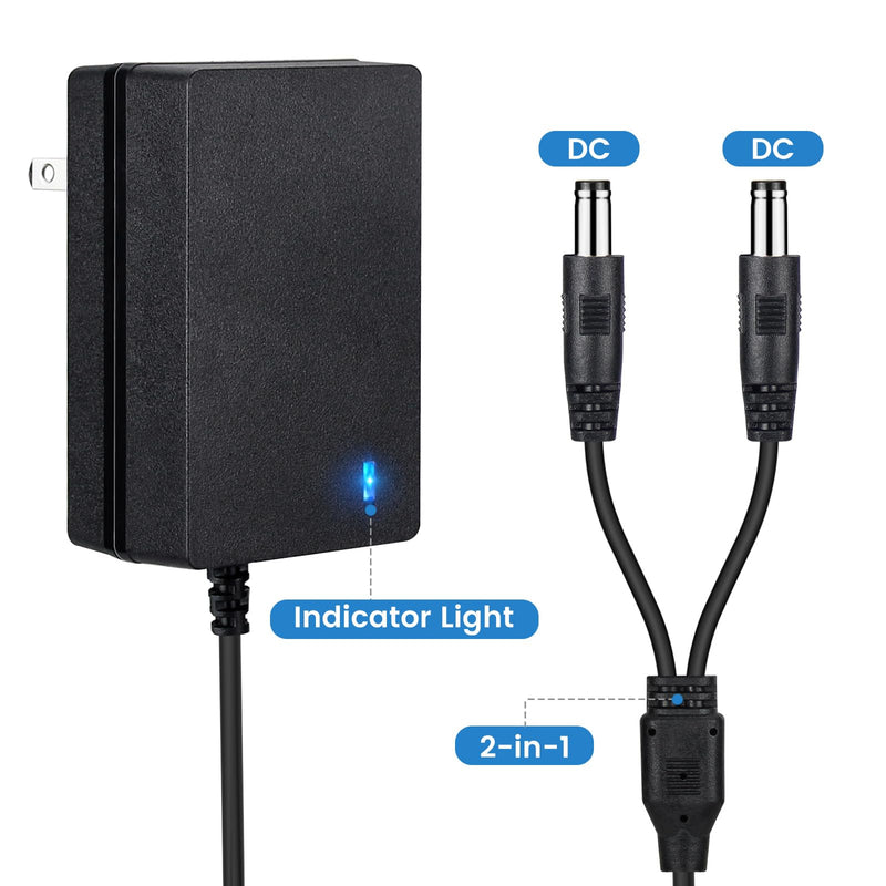 E Collar Charger for Mini Educator 300 400 ET-300 ET-400 Dog Training Collars, Shock Collar Dual Lead Charging Cable Power Adapter Cord - BeesActive Australia
