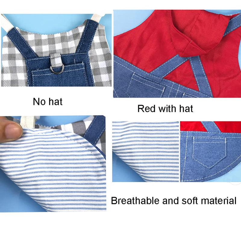 2 PCS Rabbit Harness and Leash Small Animals Clothes Hooded Outfit for Bunny Guinea Pig Harness Small Pet Hoodies for Kitten Tiny Puppy Adult Hedgehog and Other Small Breeds (A, Large) A - BeesActive Australia