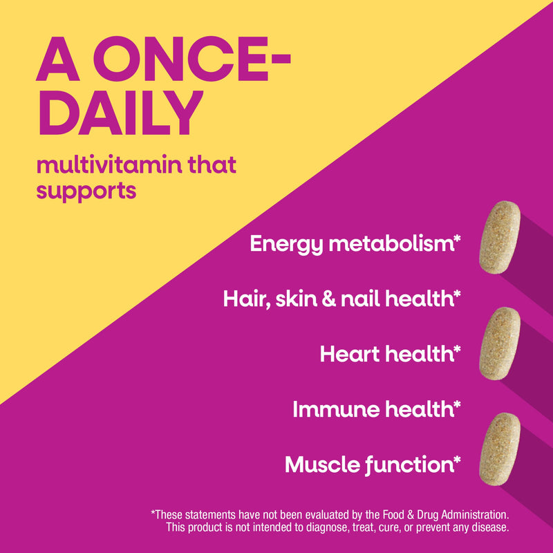 Nature's Way Alive! Complete Multivitamin for Women, Daily Vitamin, 130 ct | Women’s Vitamin Tablets Supports Cellular Energy Metabolism, Hair, Skin & Nails*, B-Vitamins, with Superfood Antioxidants 130 Count (Pack of 1)