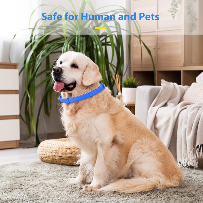 4 Pack Blue Calming Collar for Dogs – Anxiety Relief with 60-Day Effect, Adjustable Comfort for Stress, Separation, Noise & Vet Visits, Suitable for Puppies to Senior Dogs
