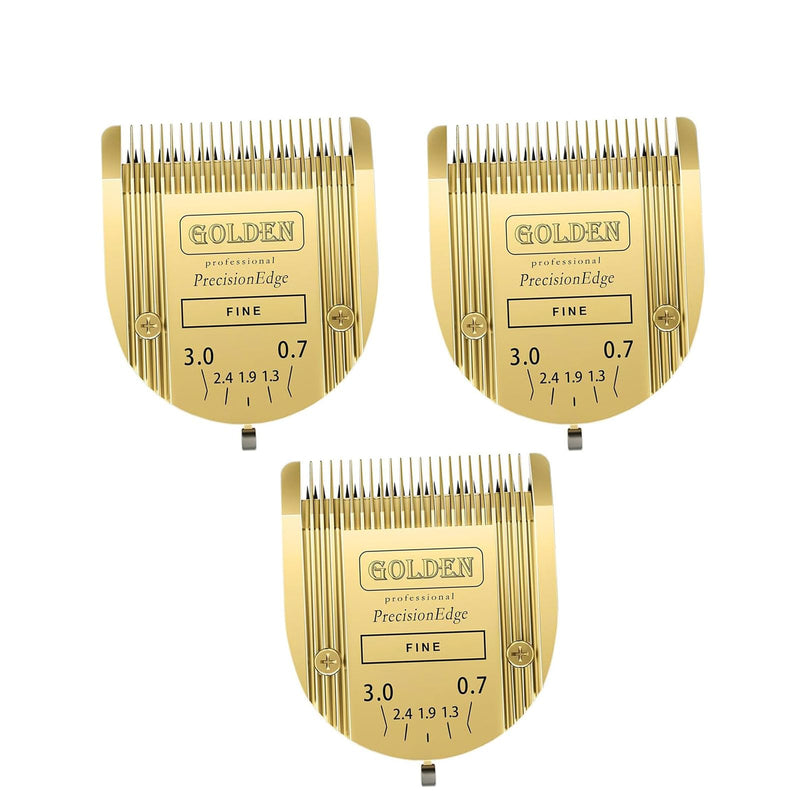 Adjustable 5 in 1 Blades Dog Grooming Blades Compatible with Wahl Animal Clipper Arco, Bravura, Chromado, Creativa, Figura, and Motion Pet, Dog, and Horse Gold/3pcs - BeesActive Australia