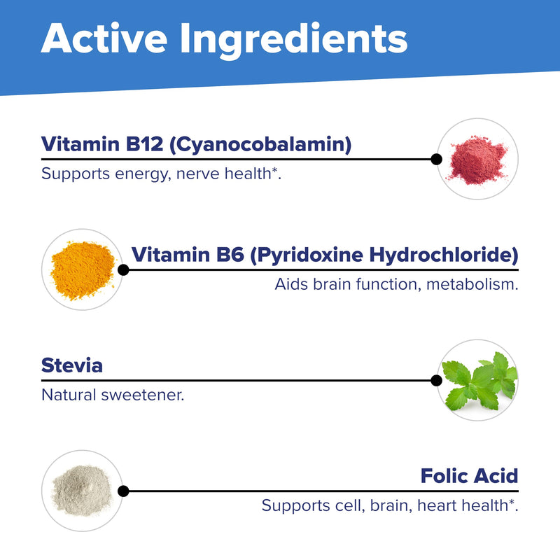 Superior Source No Shot Vitamin B-12 Cyanocobalamin 1000 mcg, B-6, Folic Acid 400 mcg - Support Brain & Heart Health - Aids Natural Energy Levels - 100 Sublingual Dissolving Tablets Unflavored 100 Count (Pack of 1)