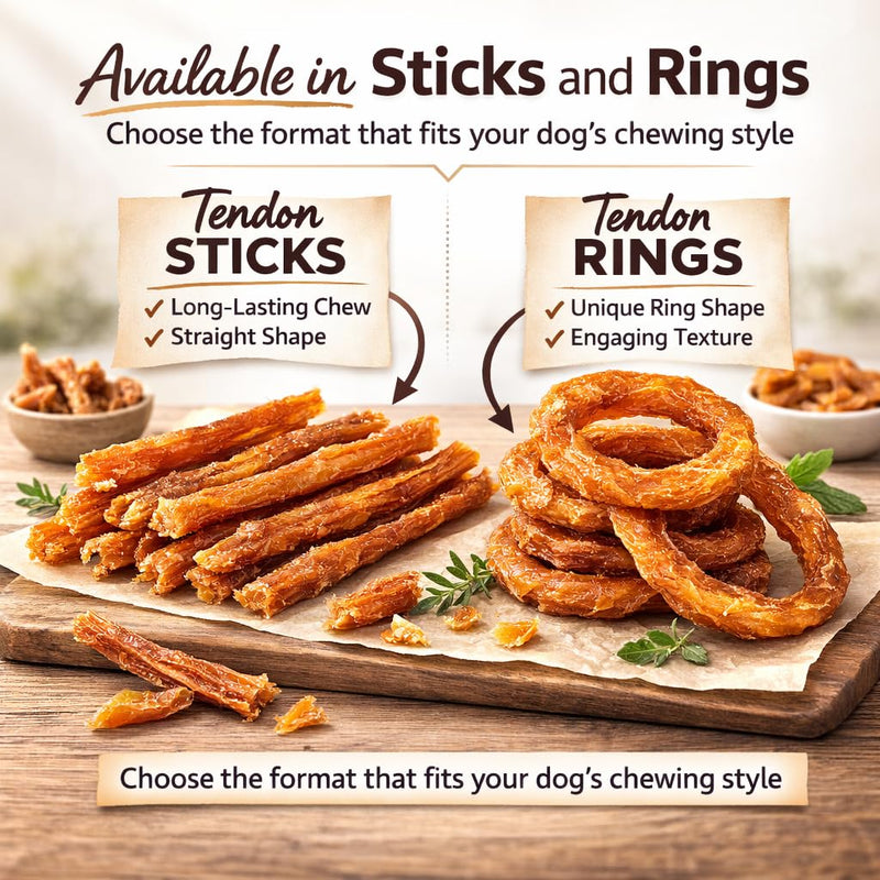 Hubert Pet Turkey Tendon Sticks: Low Ingredient, Long-Lasting Natural Chews for Dogs, High Protein, Grain Free, Hypoallergenic, No Artificial Additives, USA Sourced Turkey, 4 Ounces 4 Ounce (Pack of 1)