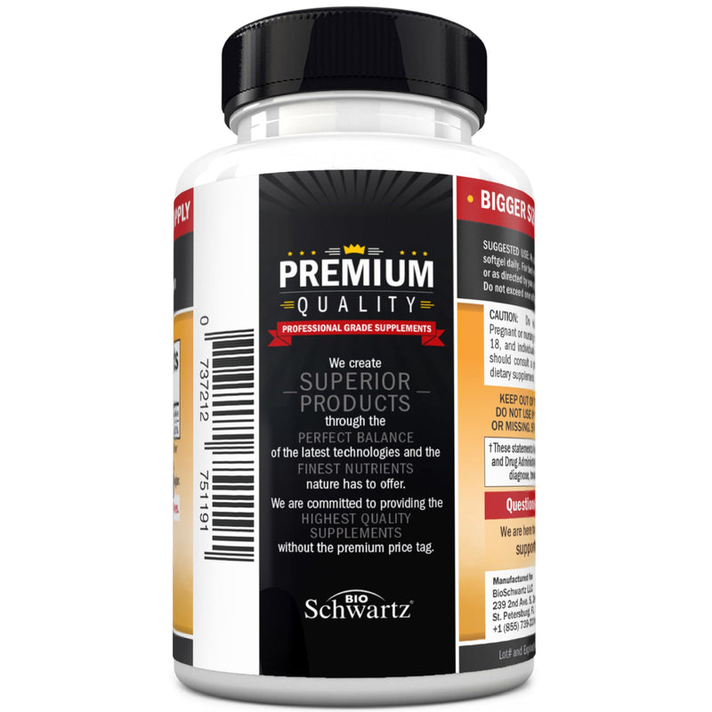 Vitamin D3 5000 IU (125 mcg) Supplement, 360 Softgels | Immune Support, Bone Strength, Healthy Muscle Function, with Olive Oil for Highest Absorption, Gluten Free & Non-GMO