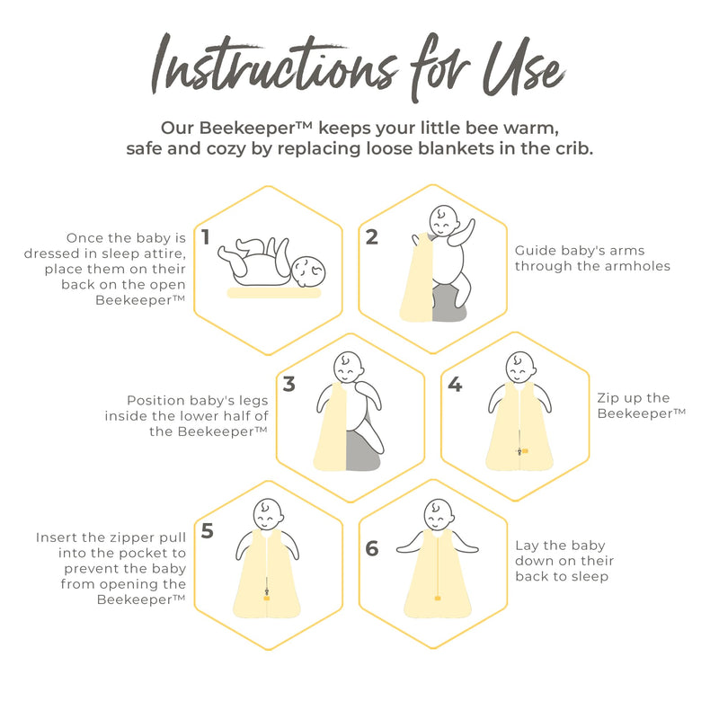 Burt's Bees Baby Beekeeper Infant Wearable Blanket, 100% Organic Cotton Unisex, Girl, Boy Swaddle Transition Sack - Light Weight 0.5 TOG or Medium Weight 1.5 TOG - Newborn Essentials Sleep Clothes Lightweight (0.5 TOG) Honey Bee Cloud - BeesActive Australia
