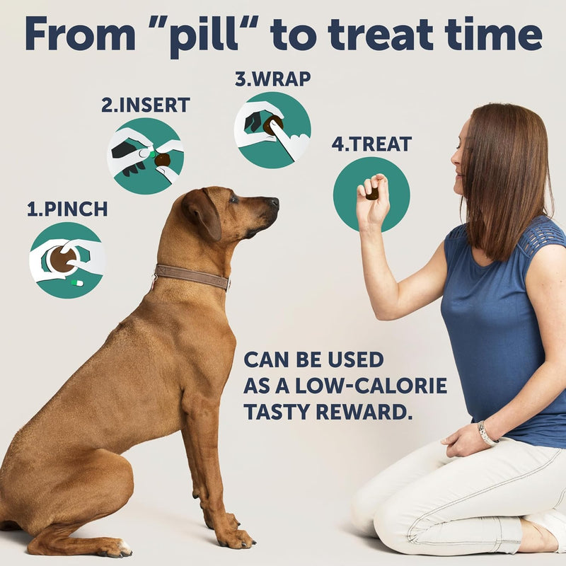 Pill Paste for Dogs - Pill Wrap for Dogs - Wrap a Pill for Dogs - Pill Wrap Masker Treats for All Breeds & Ages - Soft Dog Treats to Hide Pills, Capsules, Tablets - Chicken Flavor - 60 Servings - BeesActive Australia