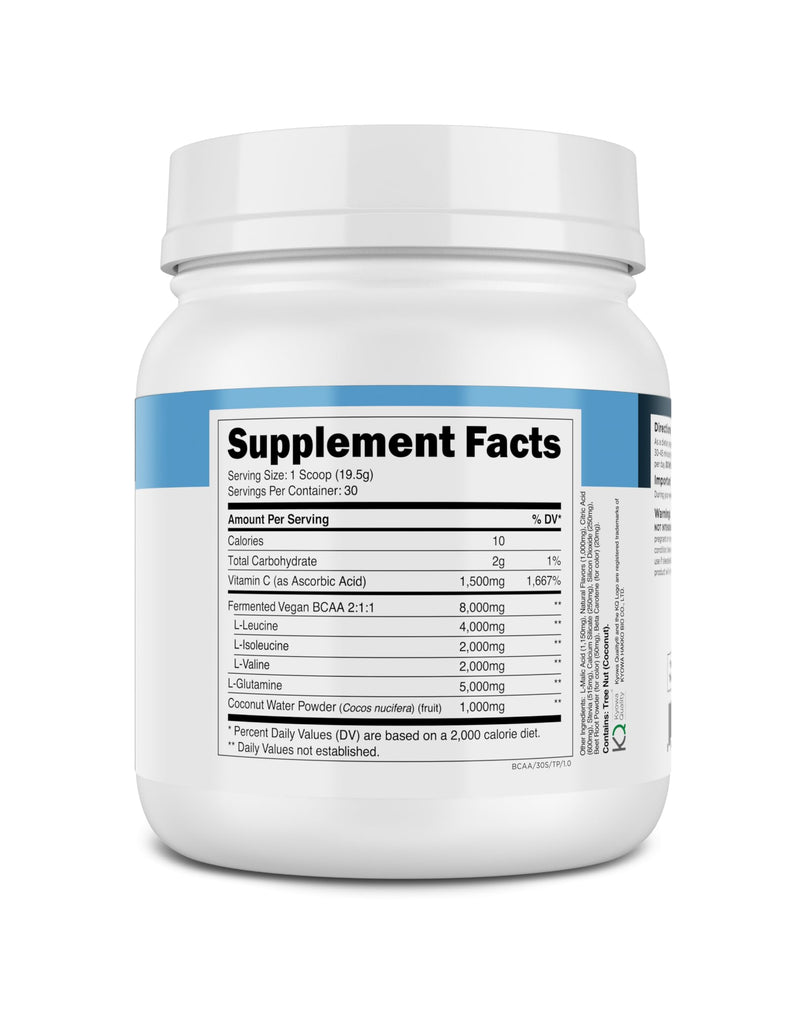 Transparent Labs BCAA Glutamine - 8000 mg of BCAA Powder Per Serving with L Glutamine for Post Workout Recovery, Muscle Growth, & Increased Endurance - 30 Servings, Tropical Punch 1.29 Pound (Pack of 1)