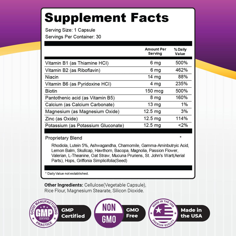 GlucoShield Pro – B1, B2, B6, Magnesium & Zinc – 30 Ct, 3 Month Supply | Also includes Calcium with Vitamins B1, B2, B6, Magnesium & Zinc | Non-GMO, Stimulant-Free, GMP-Certified 30 Count (Pack of 3)