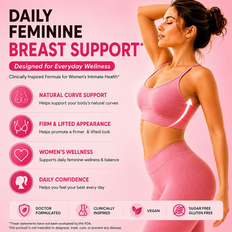 Bloom10 Breast Gummies for Women Bust Support & Health MAX Formula PLUS 2x Billion Probiotics 5x Herbal Supplements Fenugreek, Saw Palm, Wild Yam, 4x Vitamins for BBL Curves | Sugar-Free Vegan 120ct 60 Count (Pack of 2)