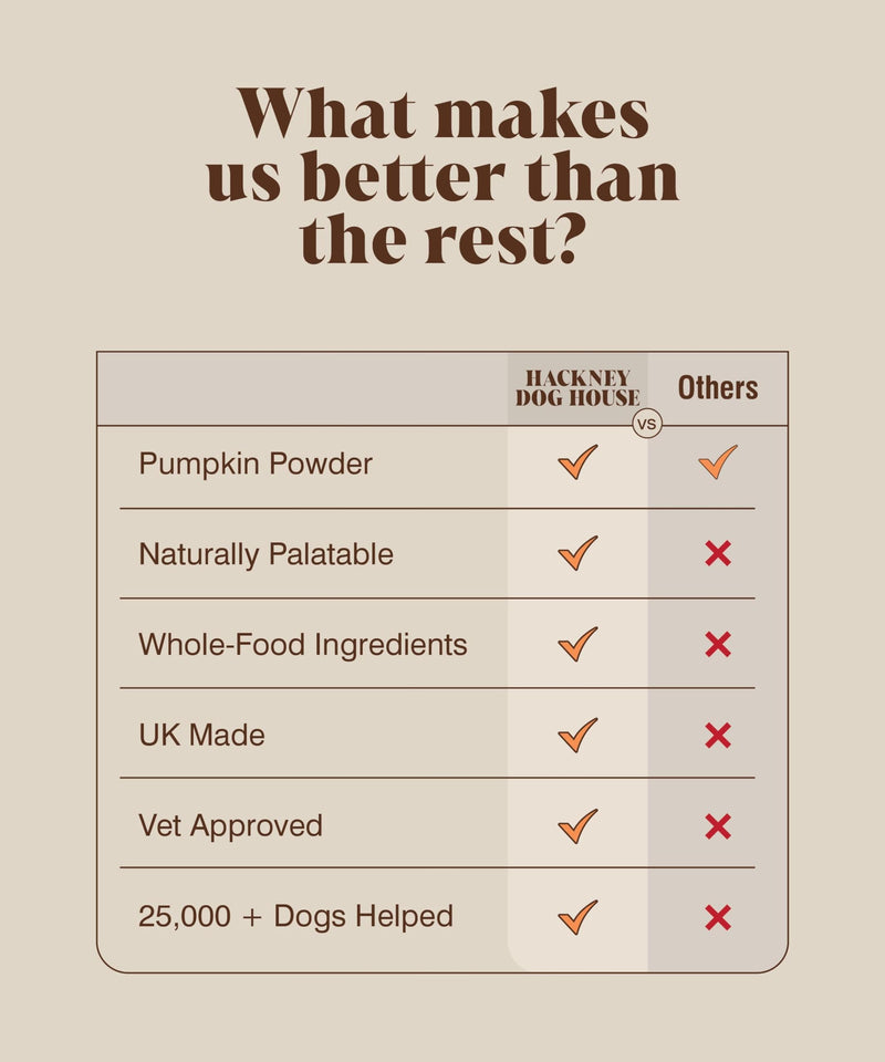 Pumpkin Powder for Dogs (225 grams) | Create Natural Pumpkin Purée | UK Canned Pumpkin Alternative | High Fibre Topper (30 Daily Servings) | Hackney Dog House