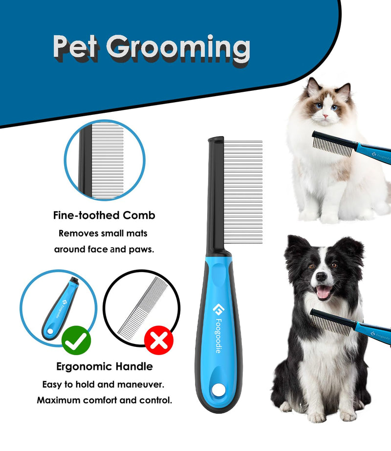Dog Nail Clippers with Light, 2 in 1 Dog Nail Trimmers with Safety Guard & Quick Sensor to Prevent Over-Cutting, Includes Pet Grooming Comb & Nail File, Ideal for Cats & Dogs Blue - BeesActive Australia