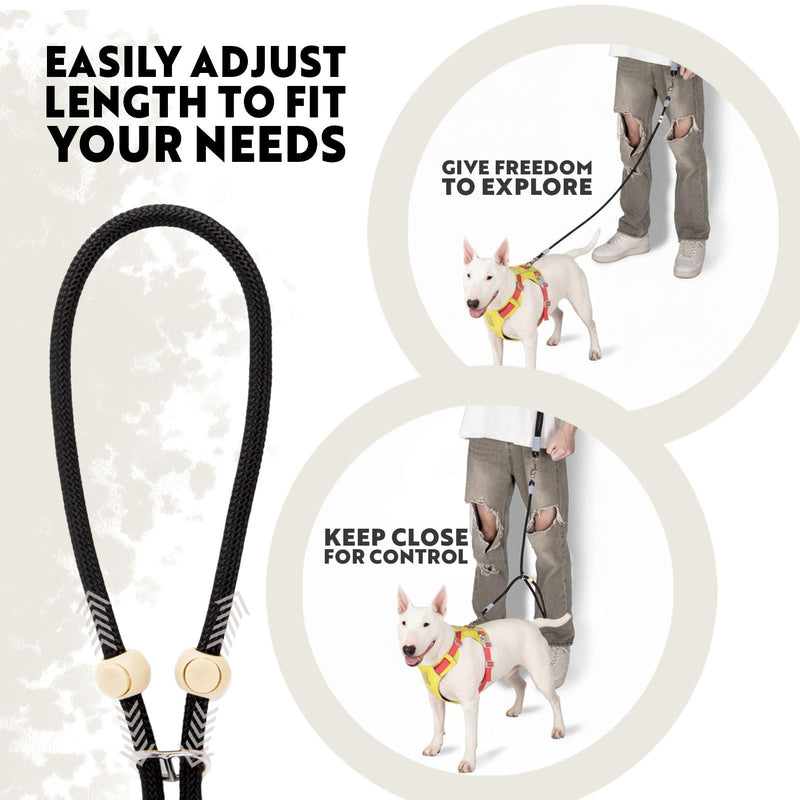 Hands Free Dog Leash for Small Medium Large Dogs, Single or Double Dog Leash with Adjustable Length Split Leads and Padded Handles Summer One Dog