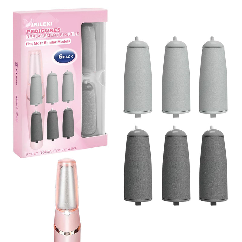 Rechargeable Portable Electric Callus Removers + 6 Pcs Pedicures Replacement Heads for Electronic Foot File Pedicure Tools - BeesActive Australia
