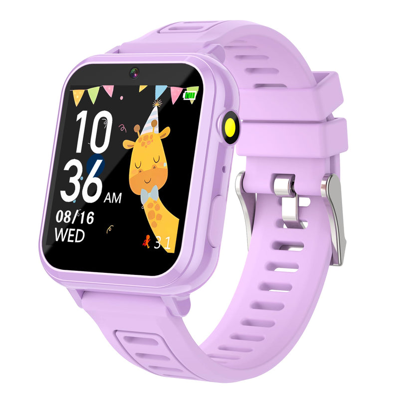 Kids Smart Watch Gift for Girls Age 3-12, 24 Games HD Touch Screen Girls Watch with Camera Video Music Player Pedometer Flashlight 12/24 hr Toys Gifts for 6 7 8 9 10 Year Old Girl Birthday Gift Purple - BeesActive Australia