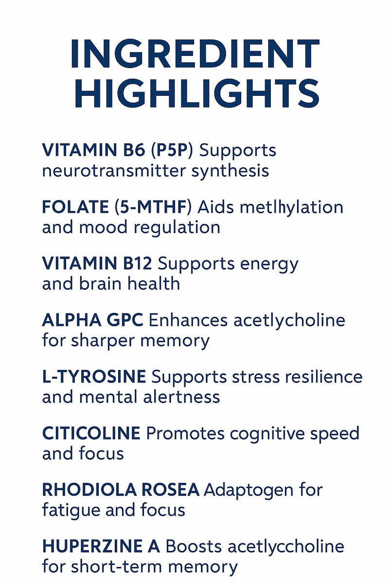 Cognitive Edge Supplement to Support Motivation, Memory, and fous. Enhance Dopamine & Improve cognition.