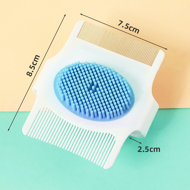 Cradle Cap Brush and Comb, Cradle Cap Brush Safe Baby's Scalp Brush with Soft Rubber Bristles, Help Gently Massage Care Scalp - BeesActive Australia