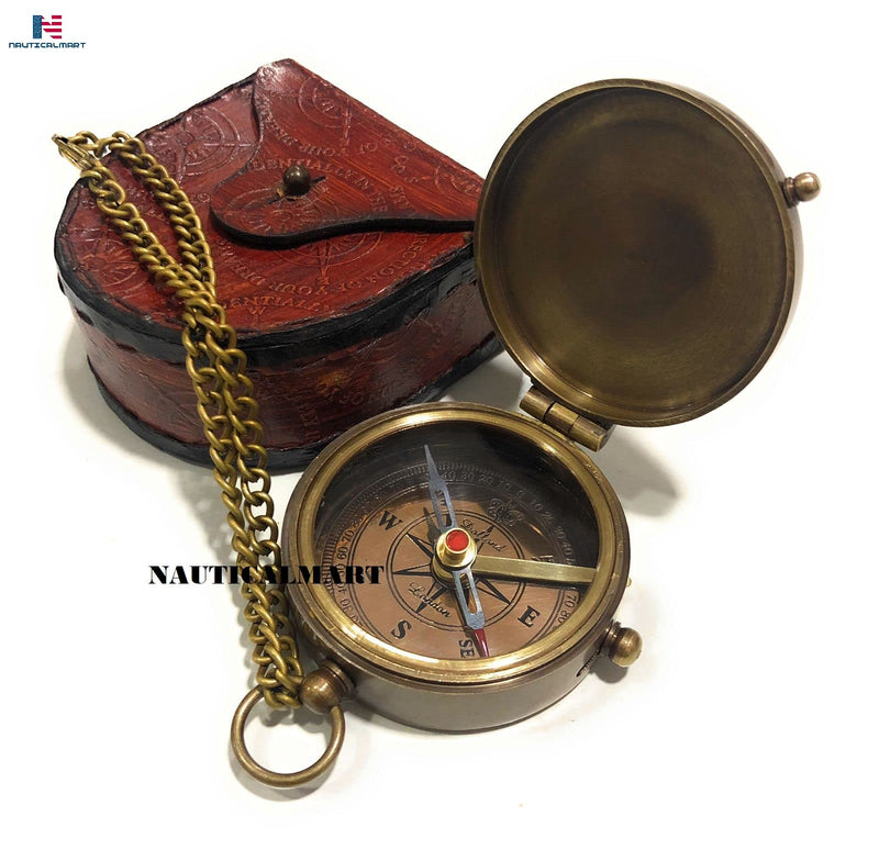 Second Star to The Right J. M. Barrie, Peter Pan Engraved Brass Compass Directional Compass Magnetic Pocket Personalized Gift for Camping, Hiking and Touring - BeesActive Australia