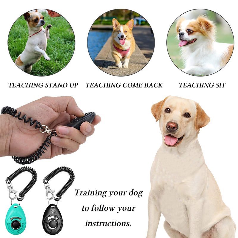 STMK Dog Treat Pouch Dog Clicker Training Kit, Dog Training Treat Pouch Dog Clicker for Training, 3 Ways to Wear Easily Carries Treat Pouches for Pet Training (Black) Black - BeesActive Australia