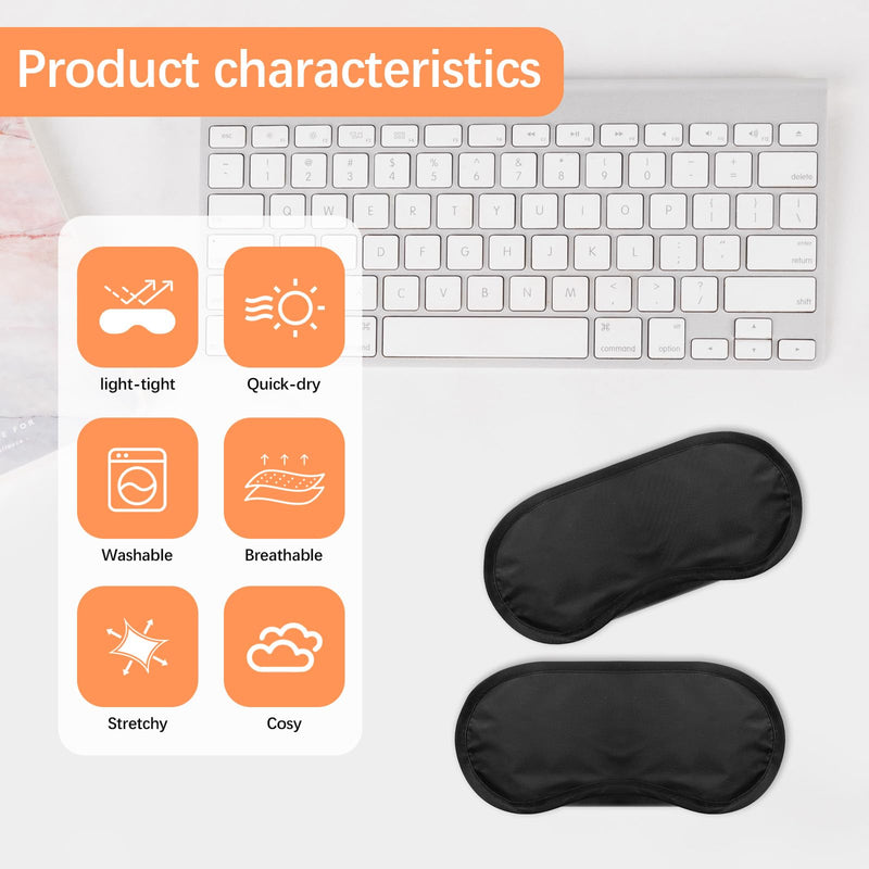 40 Pcs Eye Mask Sleep Masks Bulk Blindfolds for Team Building Party Games with Nose Pad and Adjustable Strap for Women Men 4 Layers Black Blindfold Sleeping Mask Black, 40 Pcs