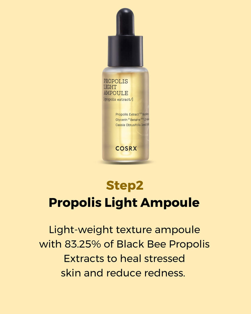 COSRX Honey Glow Kit, Korean Skin Care Set with Propolis Facial Toner, Serum, & Cream, Mini Travel Essentials, Deep Moisture, Hydration, Nourishment, Travel Size Gift Set, Korean Skin Care - BeesActive Australia