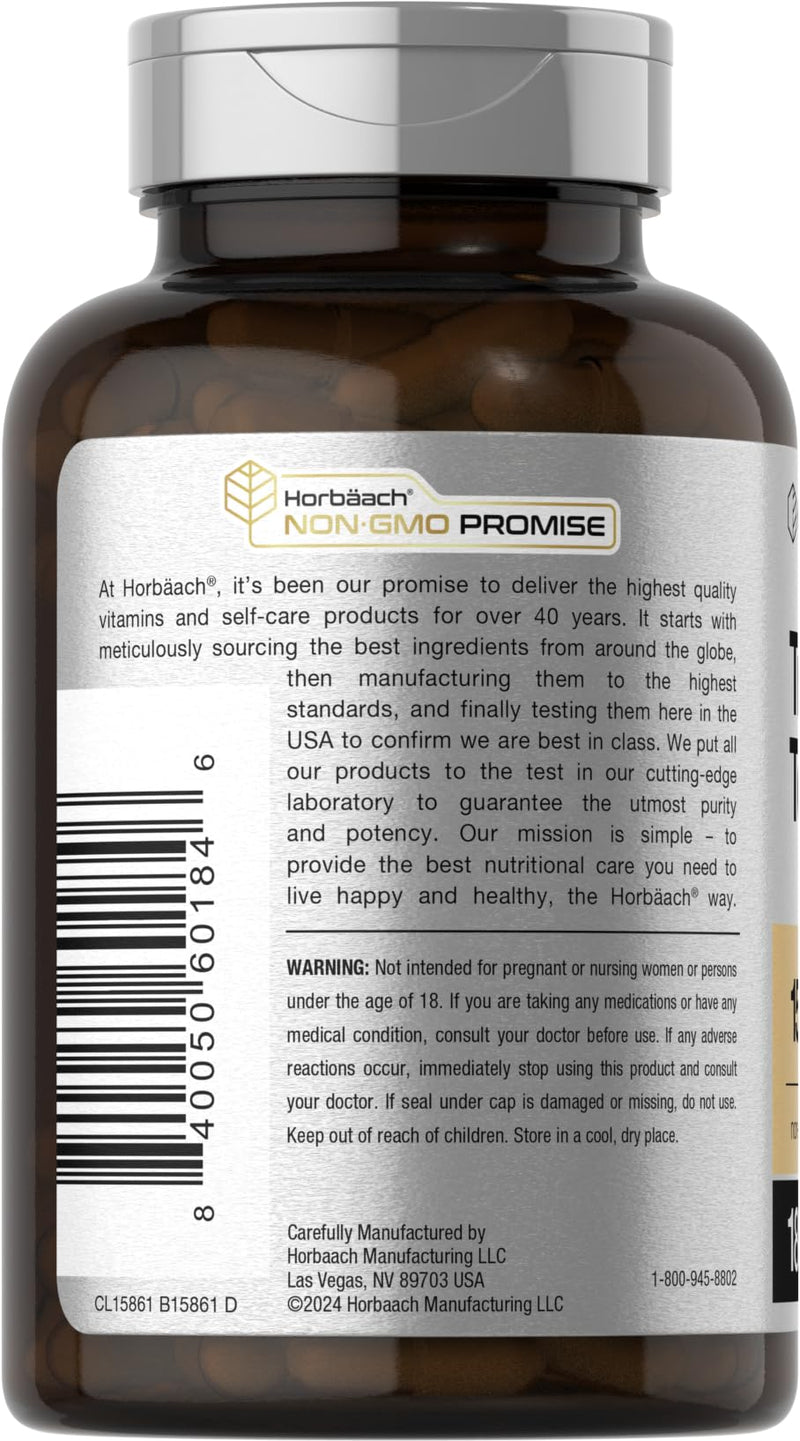 Horbäach Tribulus Terrestris for Men 15000mg | 180 Capsules | Maximum Strength | Non-GMO, Gluten Free Extract Supplement 180 Count (Pack of 1) - BeesActive Australia