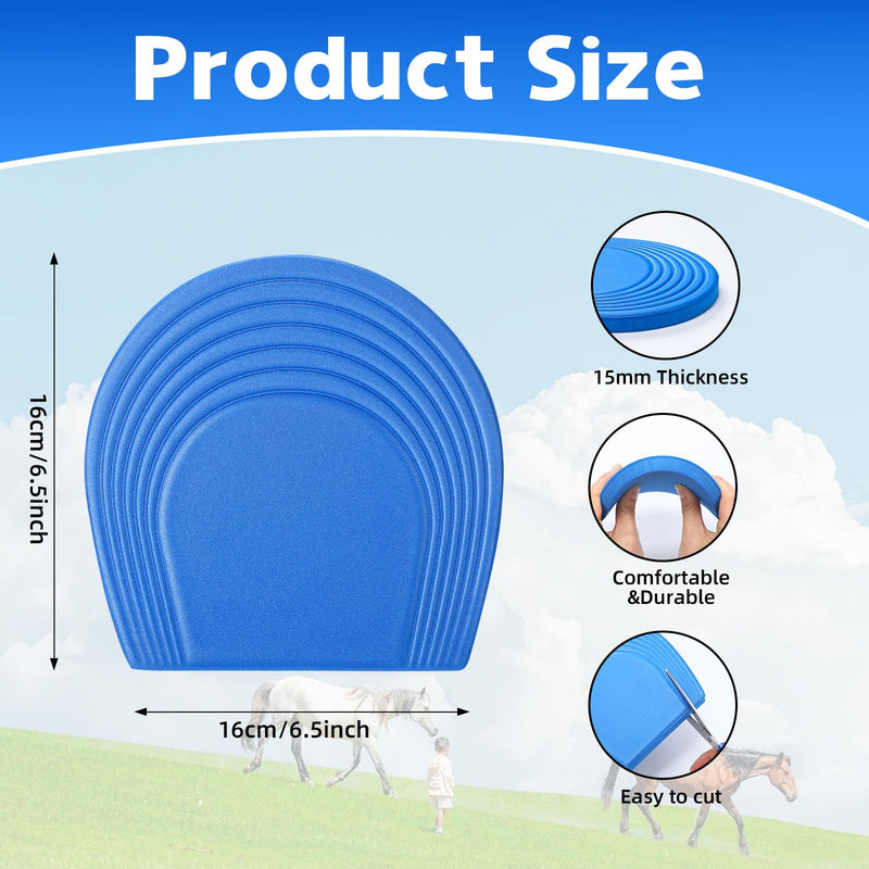 Horse Hoof Boots Pads EVA Breathable Hoof Packing Comfortable Cushiony Pads for Horses Foot Boots 15 mm Thicknesses 4