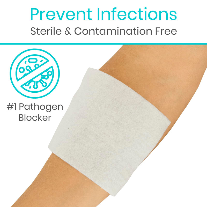 ViveCare Silver Calcium Alginate Wound Dressing (10 Pack)- Sterile 4x4 Medical Gauze Pad - Wound Care for Burns, Cysts and Ulcer Treatment - Highly Absorbent Individual Patch - Non-Stick Padding 4x4 (10 Pack) - BeesActive Australia