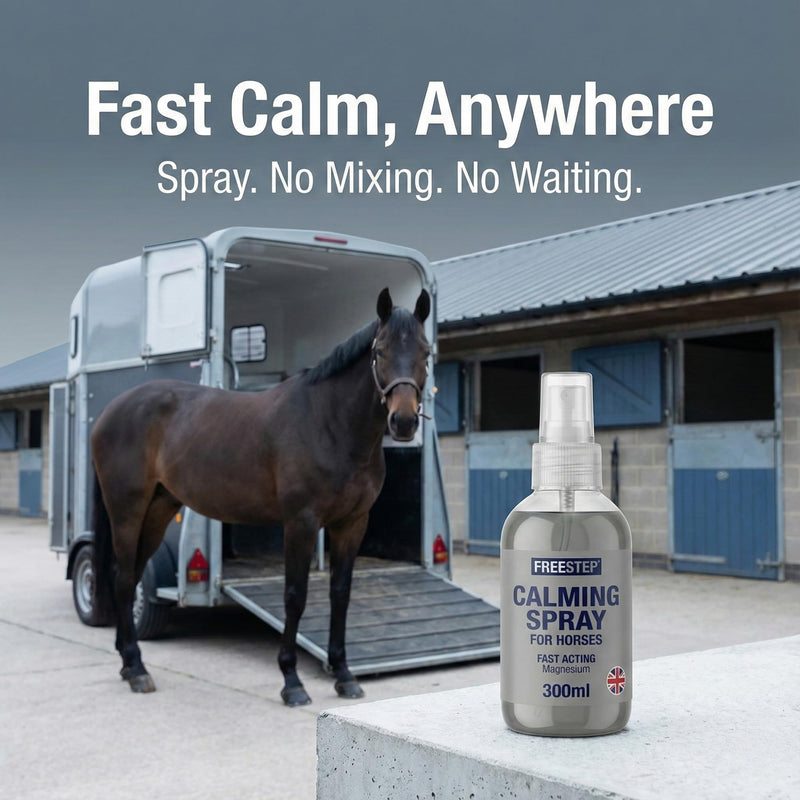 Calming Spray for Horses – Fast-Acting Horse Calmer with Magnesium for Anxiety, Stress & Spooking | Natural Focus & Relaxation Support | Non-Drowsy & Competition Safe | Instant Calming 300 ml (Pack of 1)