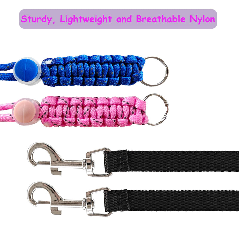Handmade Figure 8 Harness and Leash for Ferrets/Bearded Dragons/Guinea Pigs/Rats/Chinchillas/Reptiles/Birds/Squirrels/Small Animals Pets up to 15lb Blue+Pink - BeesActive Australia