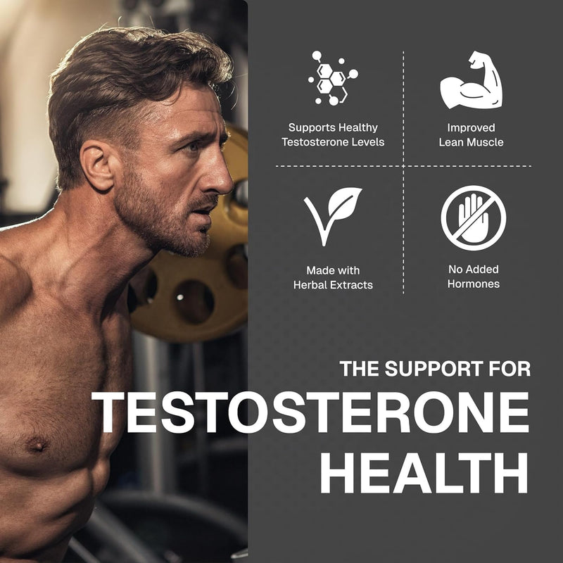 Weider Prime Testosterone Support - 120 Capsules - Men's Health Supplement- Enriched with Vitamins & Minerals- Daily Energy & Vitality - with Ashwagandha, Chromax Chromium, Bioperine & Zinc | Men's Vitality Formula, with KSM-66 Ashwagandha, Zinc and Bi...