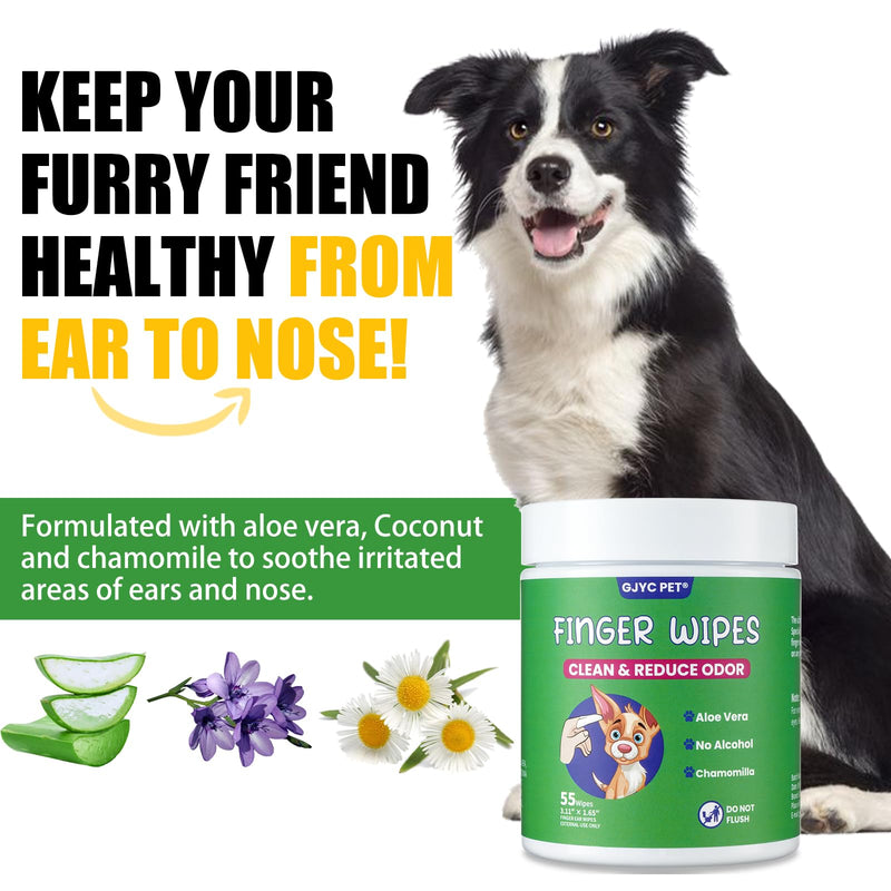 Ear Wipes for Dogs and Cats, Relieve Ear Itching and Inflammation with Aloe, Remove Ear Wax and Debris, Soothing and Deodorizing, Natural Ingredients, Convenient and Portable - BeesActive Australia