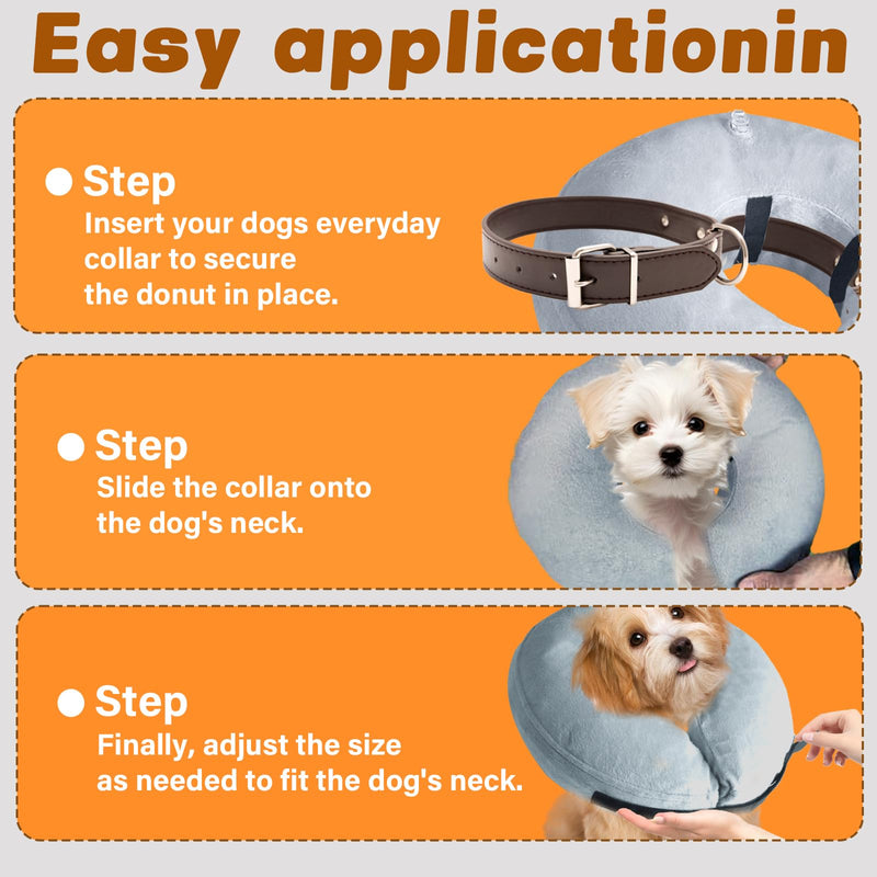 Swavitie Inflatable Neck Brace for Dogs Adjustable Comfortable Dog Collar Leak Protection Inflatable Dog Protective Collar Dog Protective Protective Collar Dog for Dogs Recovery after Operations or Wounds - BeesActive Australia