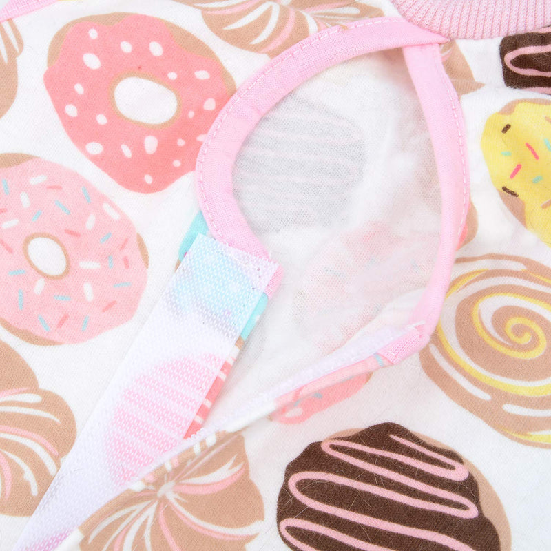 SELMAI Medical Pet Shirt Cat Bodysuit for Dogs After Surgery Dog Castration Soft Cotton E-Collar Alternative for Pets Nursing Clothing Wound Protection Prevent Licking Skin Diseases Pink L donut - BeesActive Australia